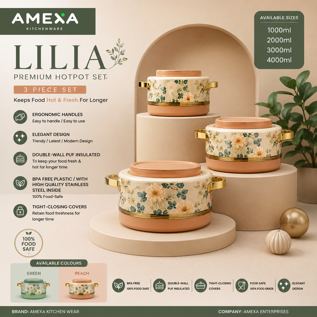 LILIA – Ensemble de Marmites Isothermes Premium 4 Pièces
