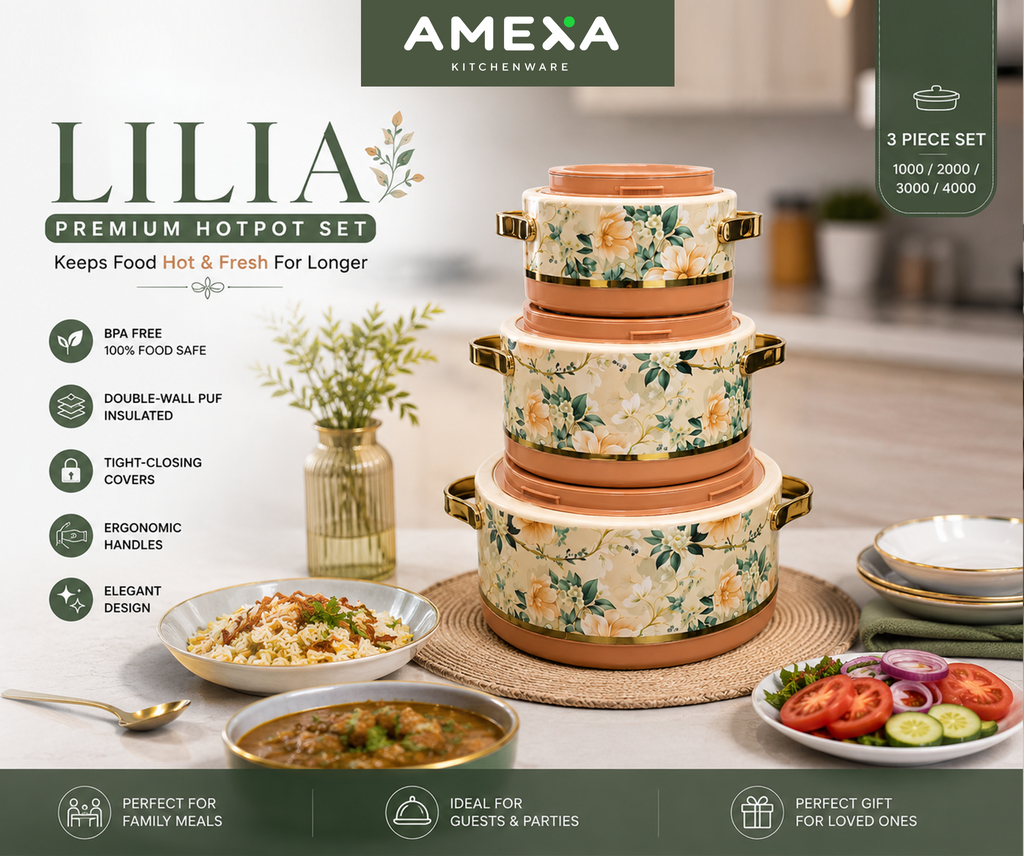 LILIA – Ensemble de Marmites Isothermes Premium 4 Pièces