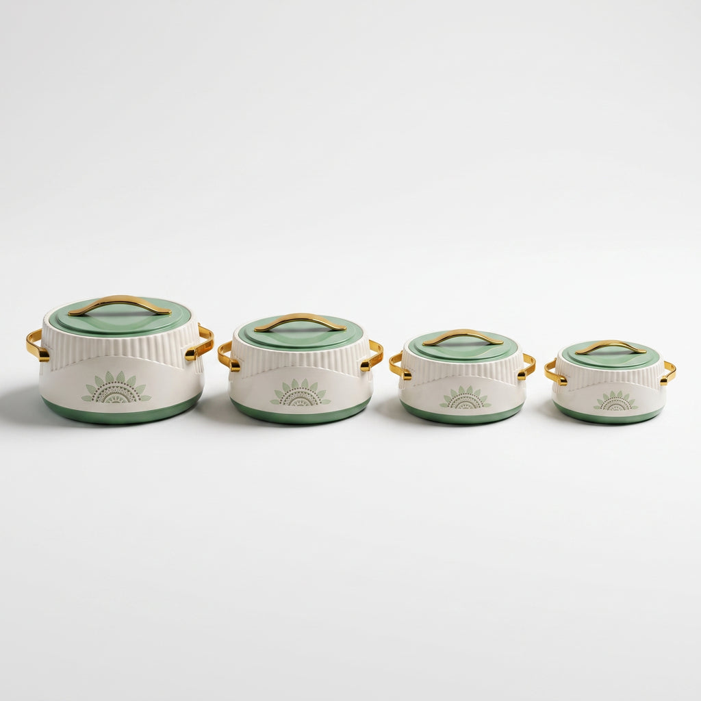 Diora – Ensemble Premium de 4 Hotpots Isothermes (1500 ml à 4000 ml) | Conservation Longue Durée de la Chaleur | Amexa Kitchenware