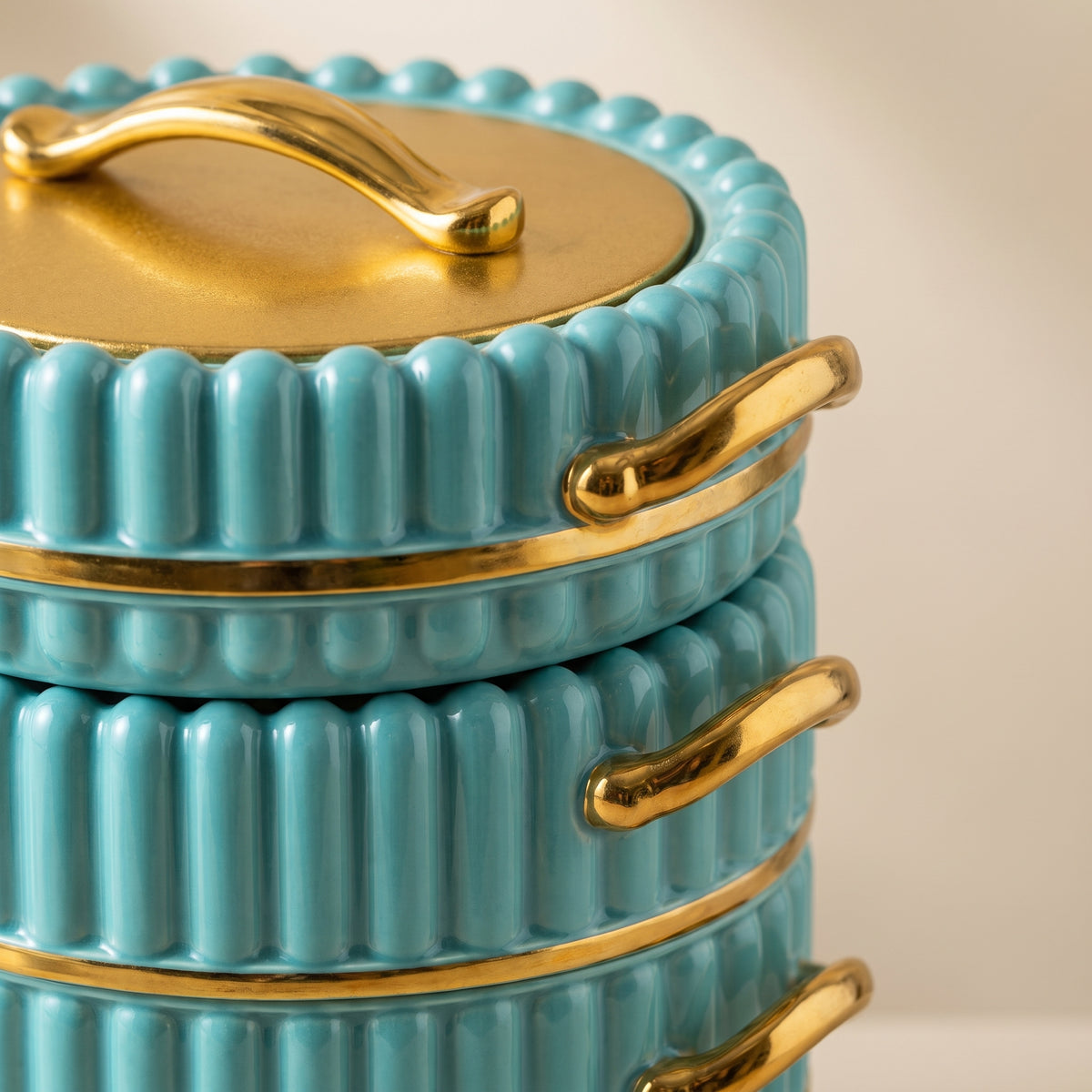 Hotpot Isotherme 4 Pièces Firestar Gold Lid | 1500 ml à 4000 ml | Amexa Kitchenware