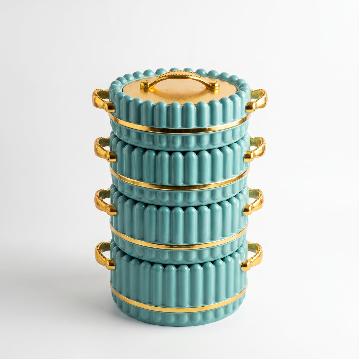 Hotpot Isotherme 4 Pièces Firestar Gold Lid | 1500 ml à 4000 ml | Amexa Kitchenware