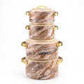 Ensemble de Marmites Isothermes Peblina Premium Effet Marbre – 4 Pièces